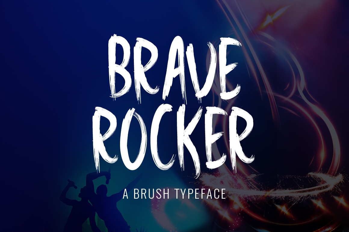 Brave Rocker: A Fun Rough Brush Script Handwritten Font