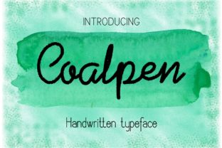 Coalpen: A Fine Handwritten Typeface for Crafters