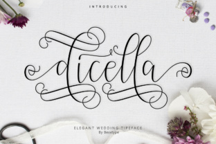 Dicella Script Font for Handmade Labels & Printable Designs