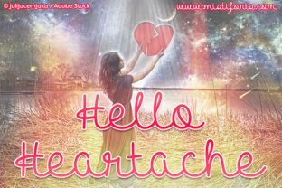 Hello Heartache Font for Girly Branding & Craft Projects