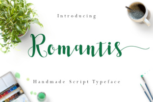 Romantis Script Handwritten Font for Crafters