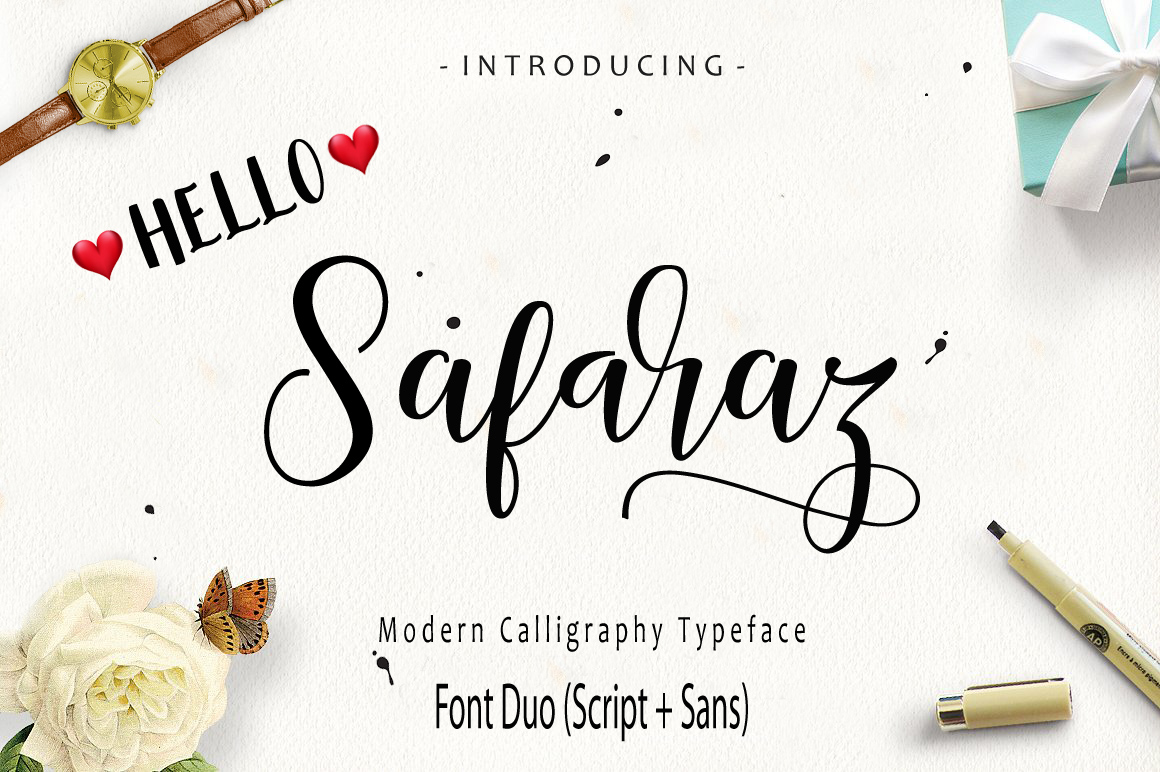 Safaraz: A Modern Script Typeface for Thoughtful Editorial Design